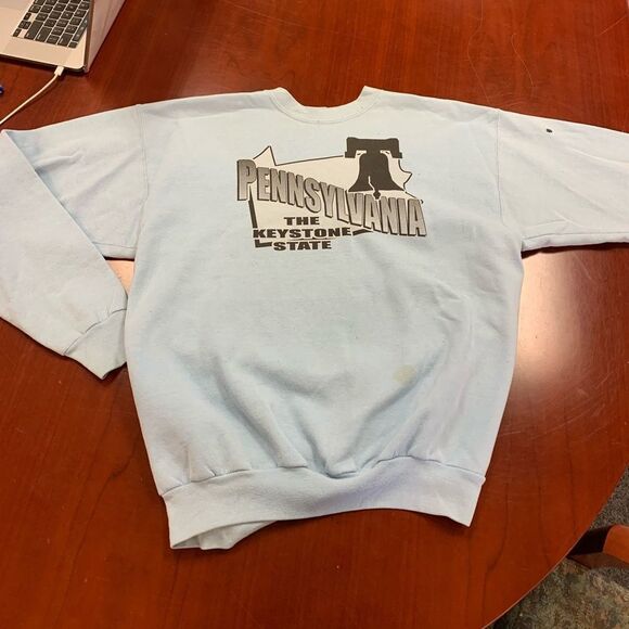 Vintage Pennsylvania The Keystone State Sweatshirt ( Danaged) sz M - Picture 1 of 5